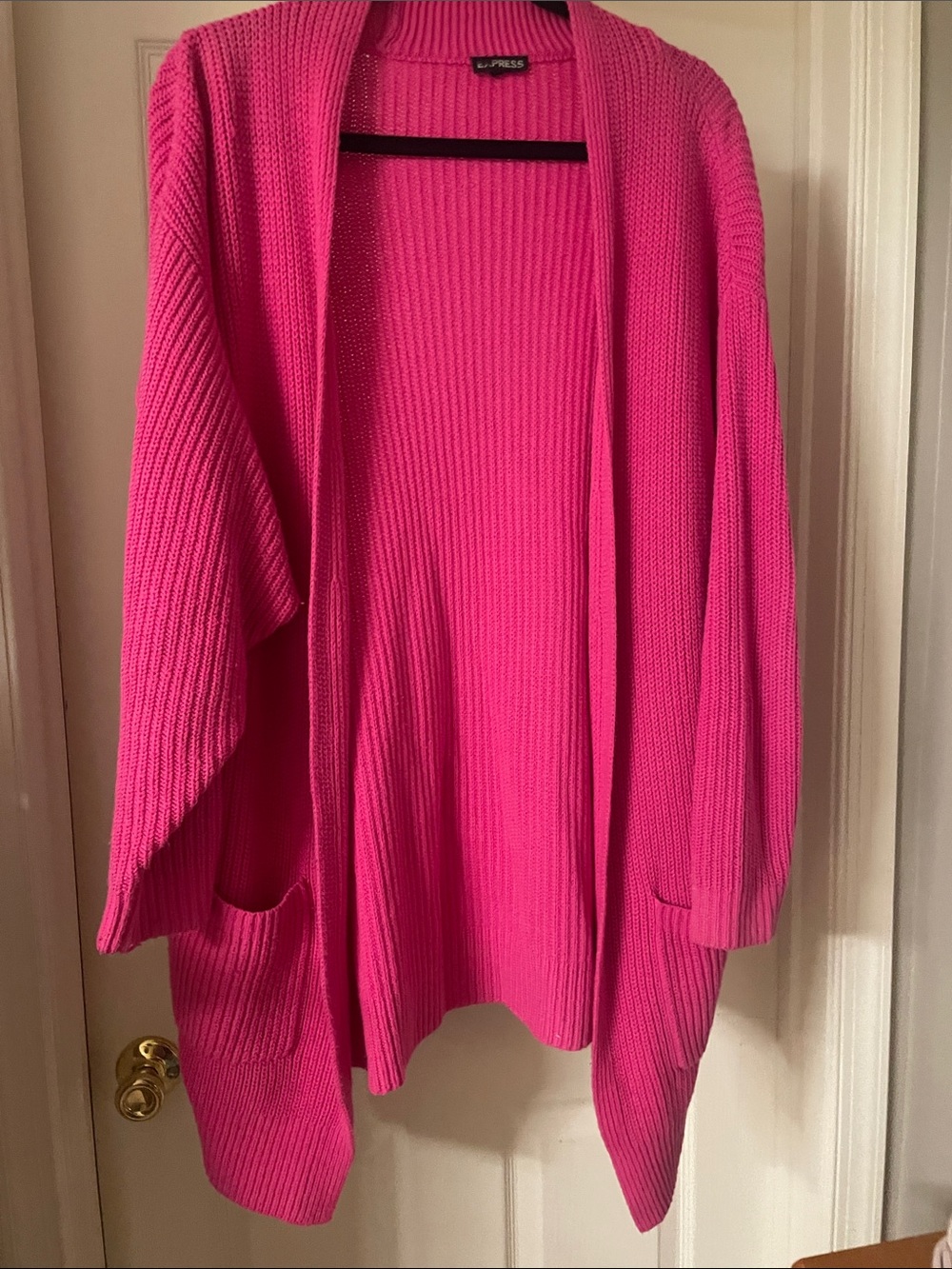 Express Open-Front Cardigan Sweater - Hot Pink